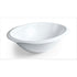 Hand Hammered Aluminum 17 inch Oval Drop In Bathroom Sink - White